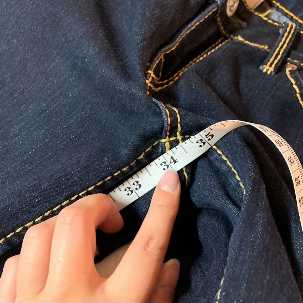 True Religion Dark Indigo Flare Jeans - Picture 13 of 14